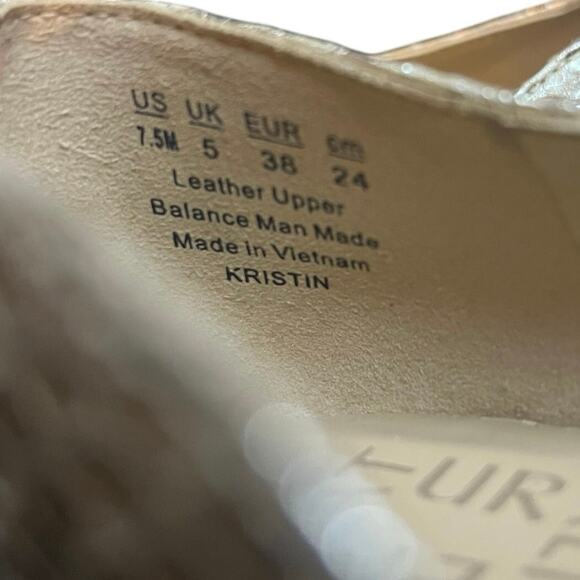 Naturalizer Kristin Leather Ballerina D’Orsay Flats Snakeskin Neutral Chic Prep - Picture 9 of 9